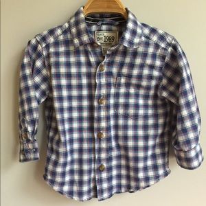 Children’s Place Blue Plaid Oxford Shirt